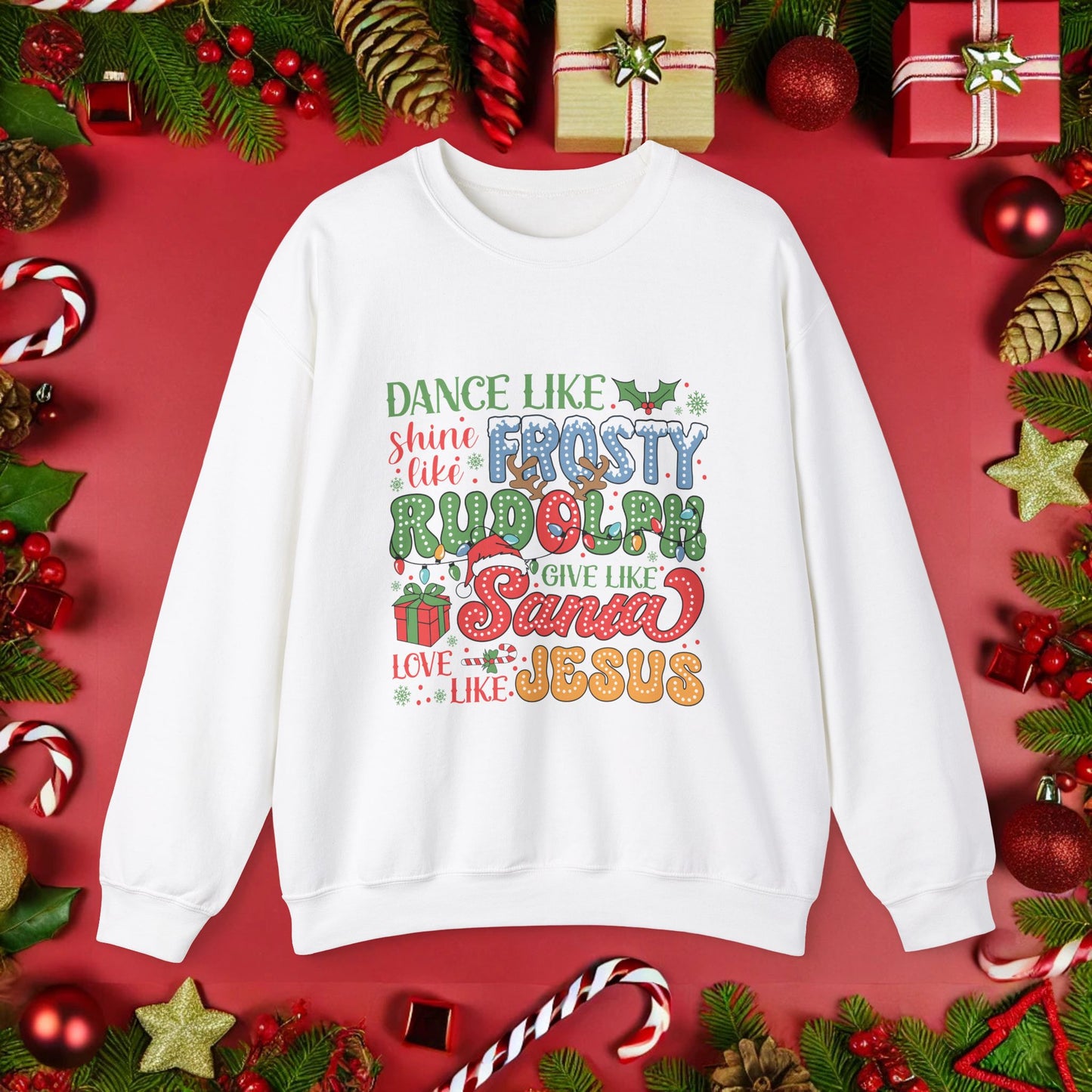 Give Like Santa Christmas Crewneck Sweatshirt