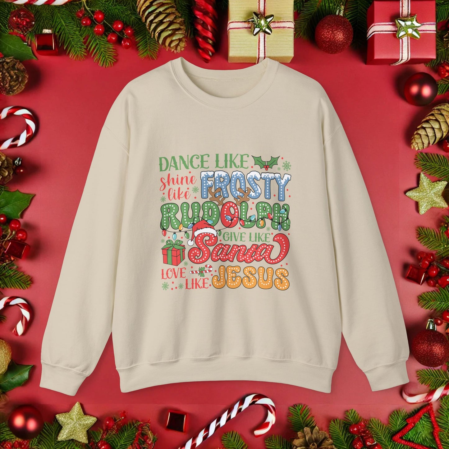 Give Like Santa Christmas Crewneck Sweatshirt