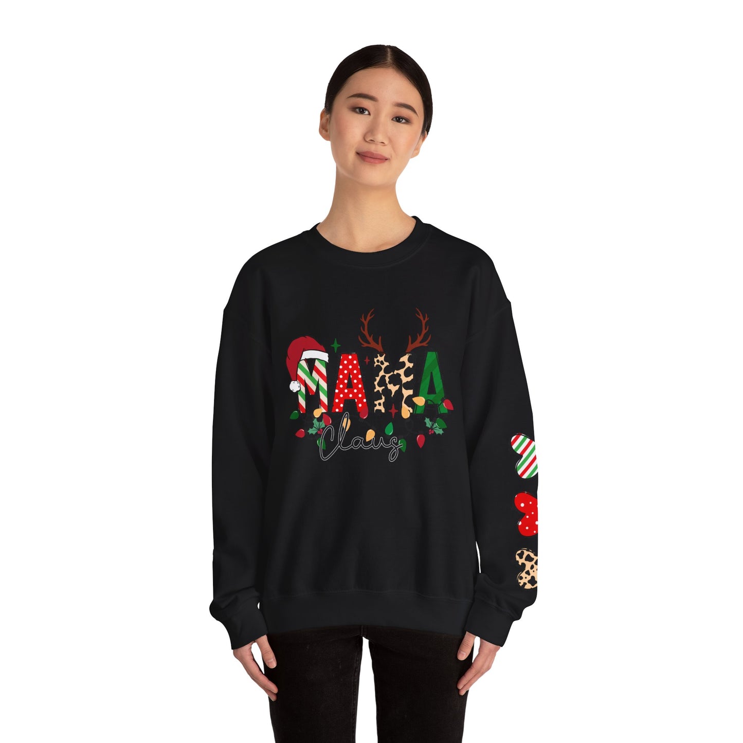 Mama Claus Custom Christmas Crewneck Sweatshirt