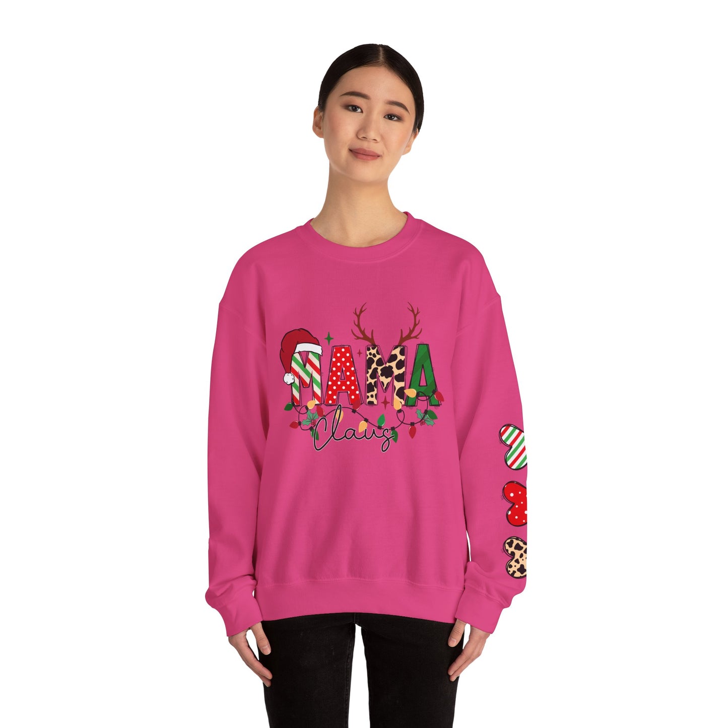 Mama Claus Custom Christmas Crewneck Sweatshirt