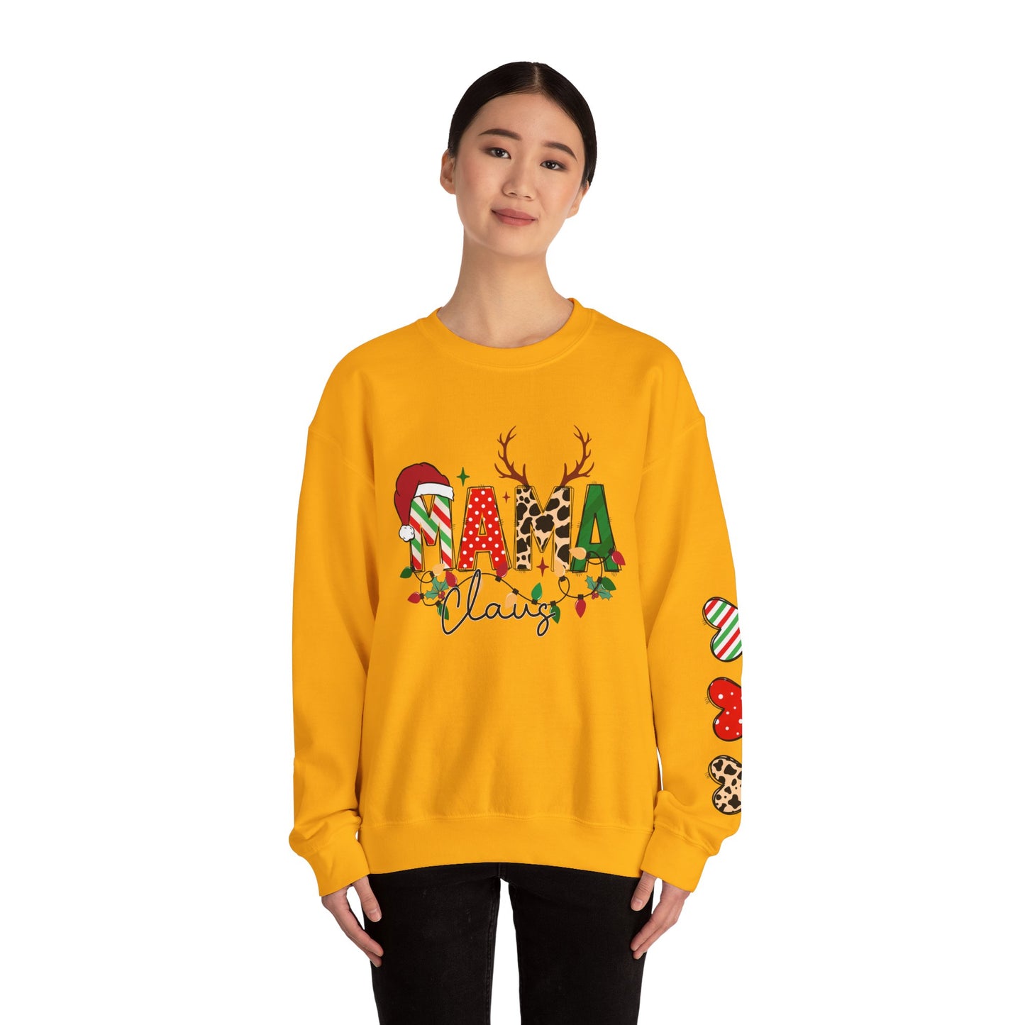 Mama Claus Custom Christmas Crewneck Sweatshirt