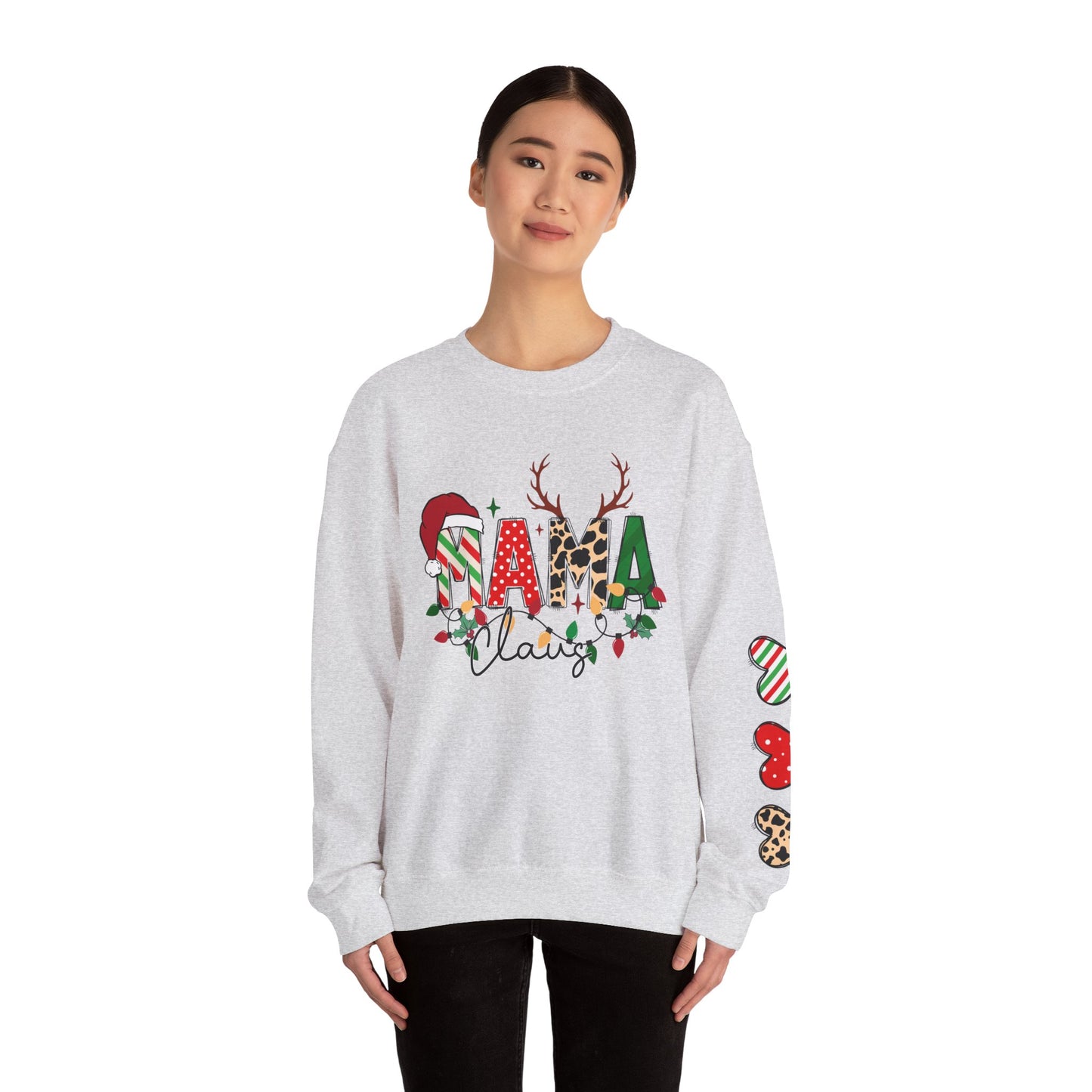 Mama Claus Custom Christmas Crewneck Sweatshirt