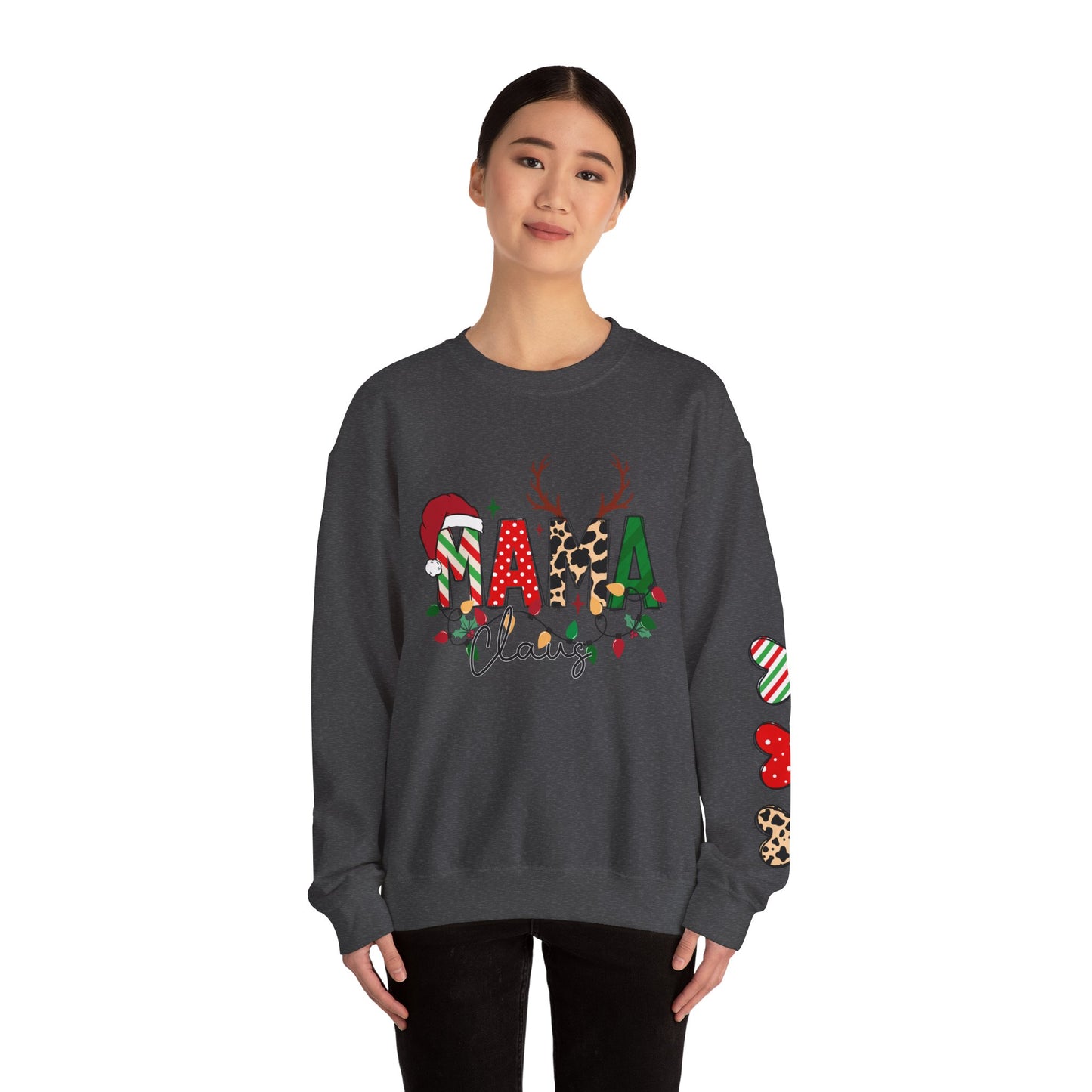 Mama Claus Custom Christmas Crewneck Sweatshirt