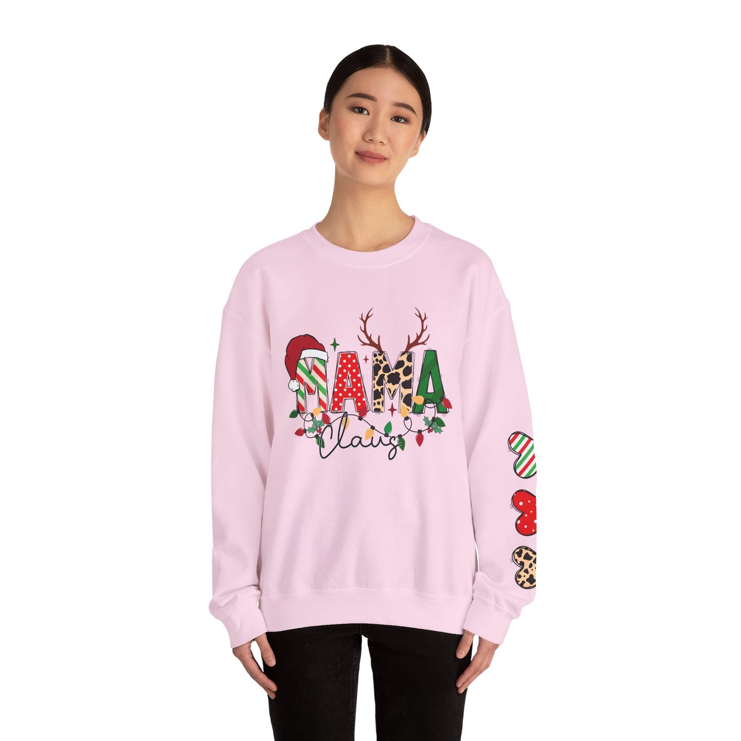 Mama Claus Custom Christmas Crewneck Sweatshirt