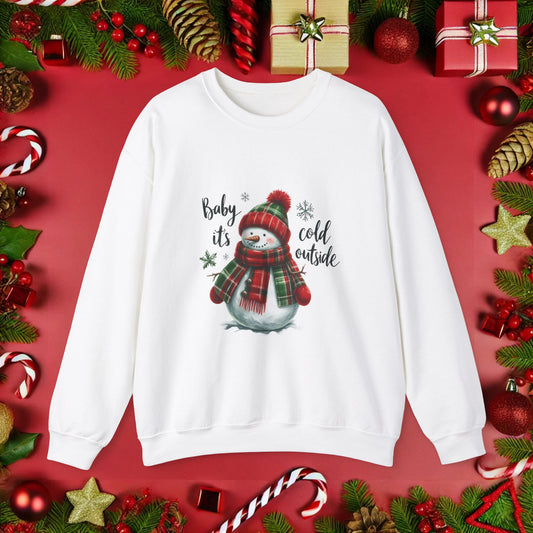 Baby It's Cold Outside Snowman - Crewneck Sweatshirt